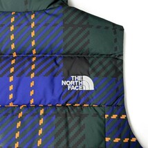 1円～!売切!【正規新品】THE NORTH FACE PRINTED ROXBOROUGH LUXE DOWN VEST ダウンベスト RDS認証 US限定(XXL)青 緑 チェック柄 190122-83_画像9