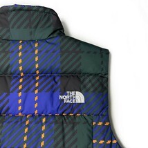 1円～!売切!【正規新品】THE NORTH FACE◆PRINTED ROXBOROUGH LUXE DOWN VEST ダウンベスト US限定 RDS認証(L)青 緑 チェック柄 190122-83_画像8