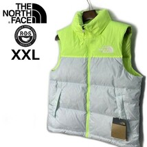 残① 1円～!売切!【正規新品】THE NORTH FACE◆1996 RETRO NUPTSE VEST ダウンベスト ヌプシ US限定 RDS 700フィル(XXL)黄 水色 190122-110_画像3