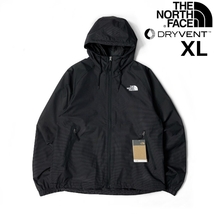 1円～!売切!【正規新品】THE NORTH FACE◆NOVELTY TNF RAIN HOODIE マウンテンパーカー US限定 2023最新 登山(XL)黒 ボーダー柄 180915-65_画像1