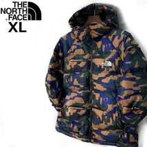 1円～!売切!【正規新品】THE NORTH FACE◆PRINTED HYDRENALITE HOODIE ダウンジャケット US 軽量 2022-23最新(XL)茶 黒 迷彩柄 190122-130_画像2