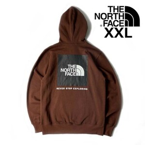 1円～!売切!【正規新品】THE NORTH FACE ◆BOX NSE PULLOVER HOODIE プルオーバー パーカー US限定 ボックスロゴ 裏起毛(XXL)茶 181130-33