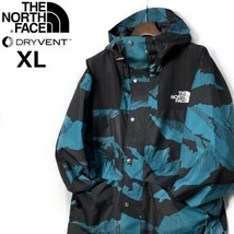 1円～!売切!【正規新品】THE NORTH FACE 86 RETRO MOUNTAIN JACKET マウンテンジャケット US限定 1986 復刻 撥水(XL)青総柄180915-135-C_画像2