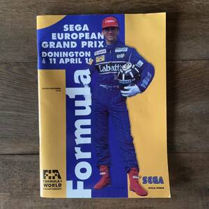 F1 Europe Grand Prix 1993 program SEGA EUROPEAN GRAND PRIX DONINGTON редкий 