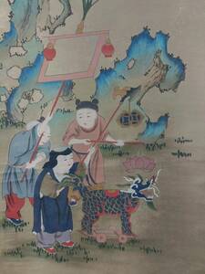 Art hand Auction Rare item, previously owned, ancient Chinese painting, precious ancient silk mounting [Zhao Ji, Children Playing Spring Painting, All is Well, Chinese Flowers and Birds, National Painting, Ancient Chinese Art, M-S6-112704, Artwork, Painting, Ink painting