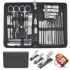 * free shipping nail clippers set 30 point grooming set manicure set nail care set multifunction made of stainless steel mobile convenience 
