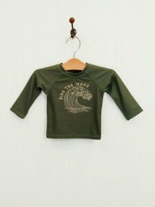 ap7750 0 free shipping new goods Rylee+Crulai Lee and Crew baby Rush Guard swimsuit 6-12M size 70cm corresponding olive long sleeve UV cut 