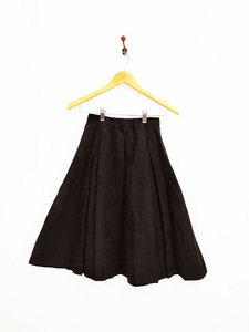 ap2191-2 ○送料無料 新品 SPIRALGIRL スパイラルガール スカート サイズ2 Mサイズ相当 ブラック ひざ丈 スウェード調 ウエストゴム