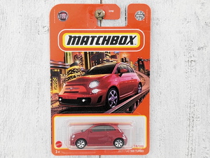 ●フィアット チンクェチェント ターボ '19 FIAT 500 TURBO 赤●*難 2021 MATCHBOX マッチボックス