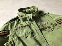 RALPH LAUREN●豪華ロゴピンバッジ装飾 ミリタリー M-65 フィールド ジャケット●DENIM&SUPPLY ラルフローレン_画像6