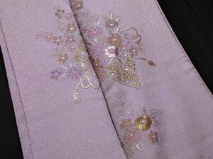 汕頭刺繍　花意匠　上品な佇まい　訪問着　身丈158cm　キモノマルシェ【A-82】