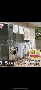 * super-discount 5 person for ( holder 2 step ) Iris o-yama* laundry clotheshorse veranda clotheshorse .. trim stainless steel height 210~275cm SVI-275NR