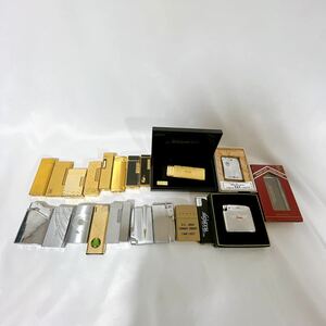 1円　dunhill ダンヒル Cartier カルティエ GIVENCHY ジバンシー イヴサンローラン マイルドセブンオイルライター　ゴールド　など計22点