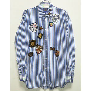 POLO RALPH LAUREN badge stripe shirt 6 as good as new oversize unisex oversize Polo Ralph Lauren 