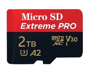 【新品未使用・送料込】 2TB microSDカード class10対応 (変換アダプター付)