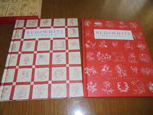 洋書レッドワーク　Red & White　デボラ・ハーディング　19 から 20 世紀初頭人気デザイン　アンティークキルト　100 個の実物大パターン