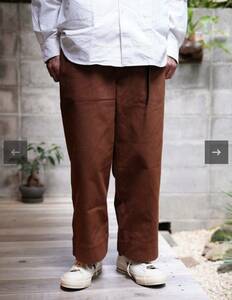 TUKI ツキ 0169 Short Short Wide Work Katsuragi Drill brown