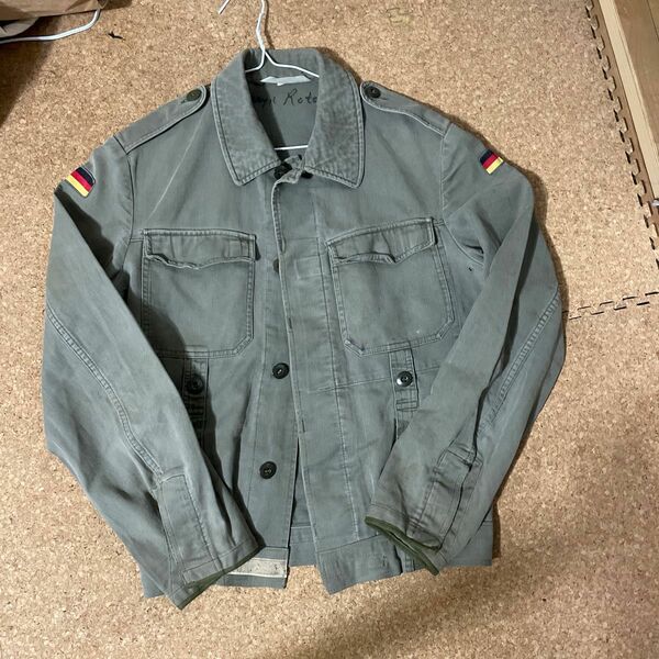 ドイツ軍　モールスキン　シャツ　ジャケット　70s 短丈
