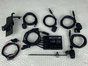 ドラレコ バイク用 中古動作品 MITSUBA EDR-21G 2カメラ GPS SD16G ステー付 ミツバサンコーワ ドライブレコーダー 管理番号DE1