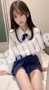 AI 　ポスター 美女 美少女 かわいい ちっぱい　貧乳　パイパン　セクシー　 アート グラビア 高画質 制服 モデル 匿名配送 A4 No.40