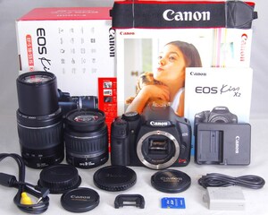 ●美品●初心者入門フルセット● Canon キャノン EOS Kiss X2 純正 Wレンズセット●すぐ撮影OK●丁寧な対応で安心です