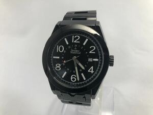 【稼働品!!】ヴィヴィアンウエストウッド・ブラックモデル・デイト・24時間計[Vivienne Westwood QUARTZ]クォーツ式メンズ腕時計【中古品】