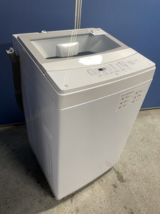 【美品】ニトリ 6.0kg洗濯機 NTR60 2022年製 通電確認済み シンプルなホワイトデザイン。 オシャレなガラス蓋 静音 デザイン◎
