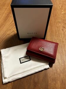 GUCCI グッチ プチマーモント ミニウォレット　レザー 