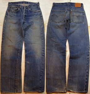 t469/LEVIS501 66前期 シングル ヴィンテージ ゴールデンサイズ 強烈縦落ち！