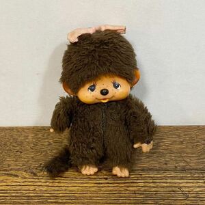 モンチッチ セキグチ 約13cm リボン もんちっち Sekiguchi MONCHHICHI 人形 ぬいぐるみ 当時物 ヴィンテージ 昭和レトロ