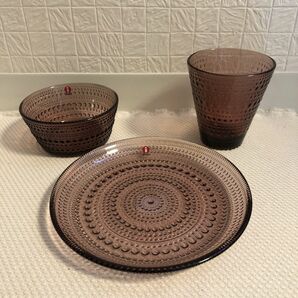 カルーナ イッタラ カステヘルミ 3点 セット グラス コップ プレート ボウル iittala