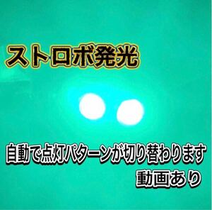 グリーン ストロボライト バイク フラッシュ 自動車 LED 蛍ランプ 暴走ランプ デイライト ほたるランプ 緑