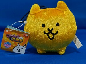 即決価格【新品】にゃんこ大戦争 ゲームサウンドマスコット ぬいぐるみ 金ねこ 金ネコ マスコット タグ付 希少 同梱可能