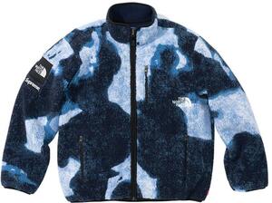 即決☆新品 国内正規品 21FW Supreme The North Face Bleached Denim Print Fleece Jacket M シュプリーム ノースフェイス☆