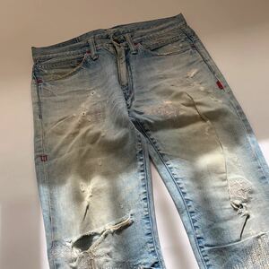 WTAPS BLUES VERY SKINNY TRASH DENIM PANTS TROUSERS ダブルタップス ブルース ベリー スキニー トラッシュ デニム パンツ NEIGHBORHOOD