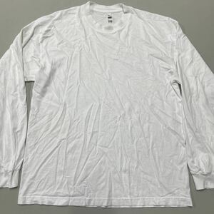 LOS ANGELES APPAREL ロサンゼルスアパレル 6.5OUNCE 長袖Tシャツ ロンT ホワイト Lサイズ ヘビーオンス 白 メンズ アメリカ製 MADE IN USA