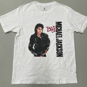 MICHAEL JACKSON マイケル ジャクソン 半袖 Tシャツ GU ジーユー Lサイズ 白 ホワイト メンズ UNIQLO ユニクロ