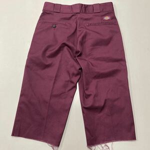 Dickies ディッキーズ ショートパンツ 短パン ハーフパンツ 切りっぱなし 28インチ ボルドー ワインレッド メンズ