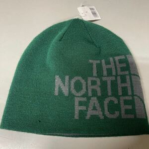 THE NORTH FACE ニットキャップ ニット帽 ノースフェイス 未使用 リバーシブル 帽子 ワッチキャップ ビーニーキャップ 緑 グレー グリーン 