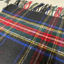 Orobianco オロビアンコ ウールマフラー 未使用 スコットランド製 チェック柄 フリンジ MADE IN Scotland wool メンズ レディース_画像10