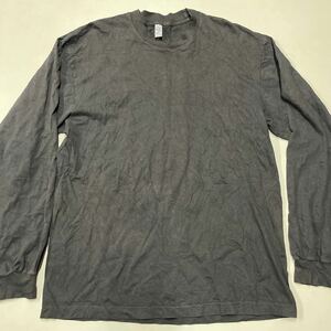 LOS ANGELES APPAREL ロサンゼルスアパレル 6.5OUNCE 長袖Tシャツ ロンT ブラック Lサイズ ヘビーオンス 黒 メンズ アメリカ製 MADE IN USA