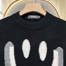 高級EU製＆定価5万◆UABONI*Paris*セーター*ユアボニ*パリ発◆厚手 伸縮性 防寒 笑顔 ニット スウェット 個性 秋冬 定番 M/46サイズ_画像3