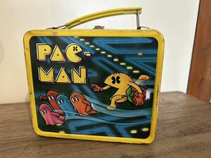 超希少！パックマン PacMan 当時モノ ビンテージ ブリキ缶 ランチボックス ヴィンテージ レトロ 雑貨 Lunch Box