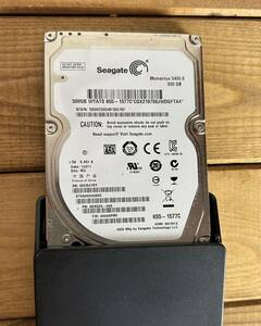 格安出品！中古 ケース付きSeagate 2.5インチHDD ハードディスク 500GB USB Micro B