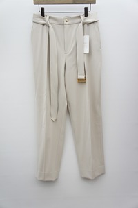 美品 21AW CULLNI クルニ STUDIOUS 別注 BELTED SLACKS ベルテッド スラックス パンツ 21-AW-060 茶 サイズ2 1117N