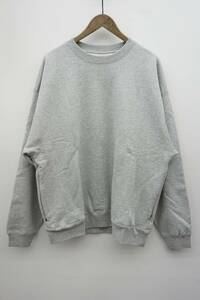 美品 BEAMS ビームス ビッグ シルエット ワイド クルー ネック スウェット トレーナー 灰 11-13-0232-458 サイズＬ 415N