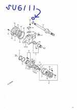 スズキ ジムニー JA71C SUZUKI JIMNY / KOYO コーヨー フロントシャフトオイルシール SU6111(09283-26016相当) １ケ(片輪分)_画像2