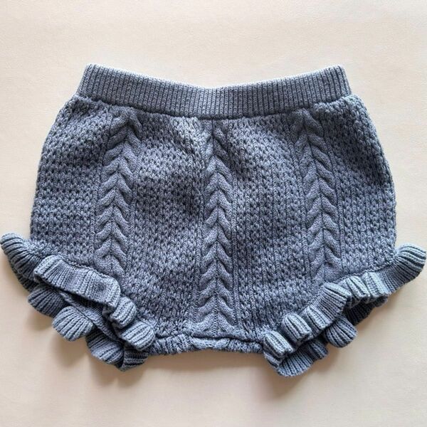 新品 ニット ブルマ フリル knit frill bloomers 韓国子供服 ショートパンツ ショーパン misha puff