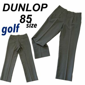DUNLOP ダンロップ ゴルフ メンズ パンツ 85 ウェア スラックス 刺繍ロゴ チェック グレー系 (p78)