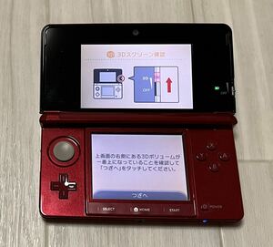 任天堂　NINTENDO 任天堂3DS ニンテンドー3DS本体 レッド　純正充電器付き